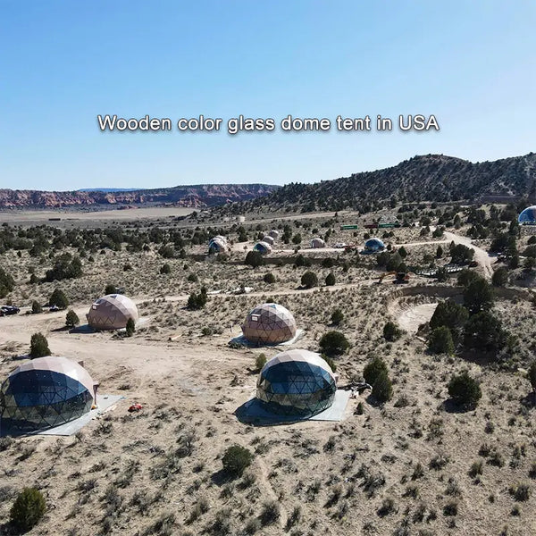 wooden glass dome tent