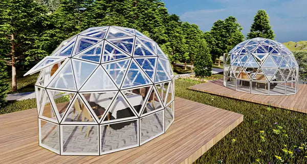 seaside 4m glass dome tent restaurant