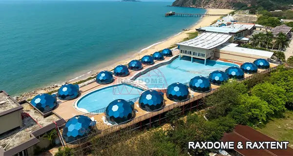 honeycomb glass dome glamping resort