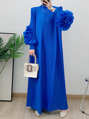 Women's Truly Pleated Oversized Midi Dress - HEYFANCYSTYLE