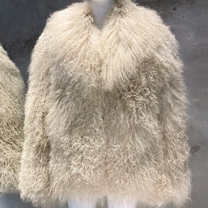 Women's Elegant Real Mongolian Sheep Fur Coat - HEYFANCYSTYLE