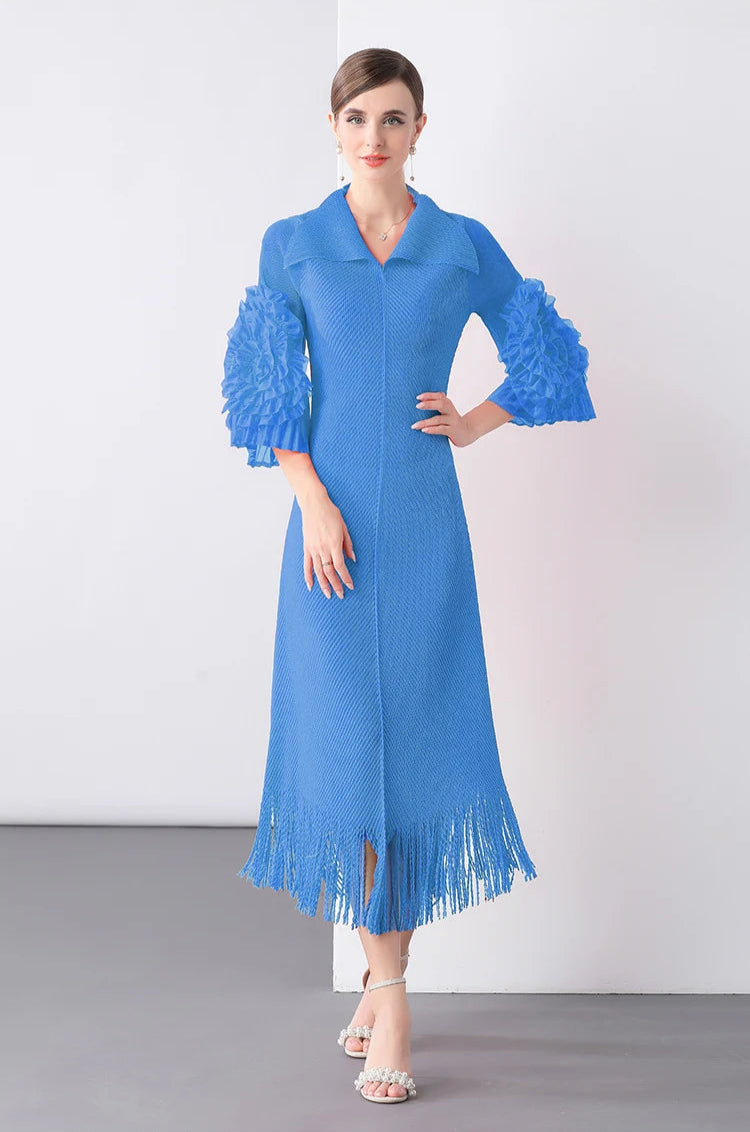 Luxury Cocktail Pleats Dress