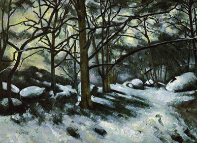 The melting snow, Fontainebleau - Paul Cézanne