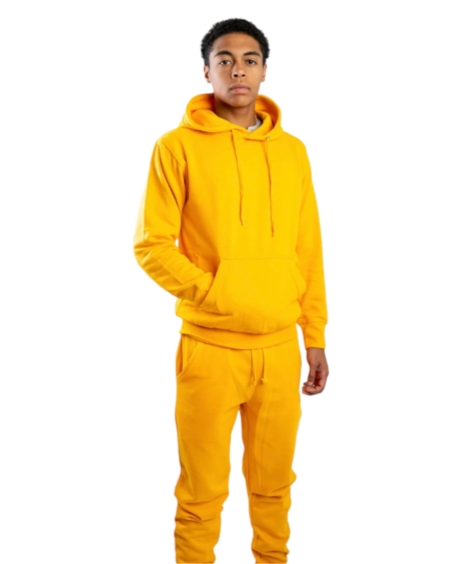 Mens Orange Sweatsuit Set Joggers & Hoodie Tracksuit Set Gift for