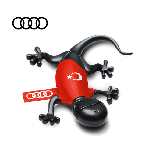 Audi Design Gecko 80A087000 Aluminum Look Sculpture Magnet Clip