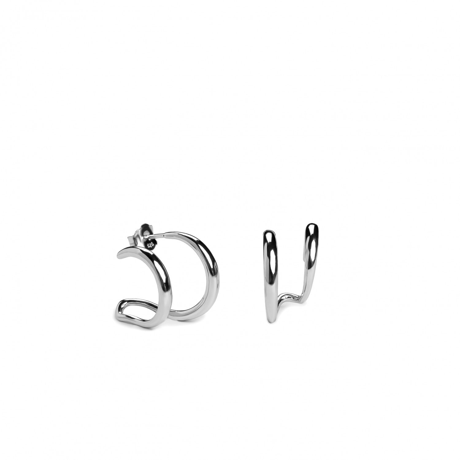 Boucles d'oreilles originales double cerceau design double cerceau design antitrago support