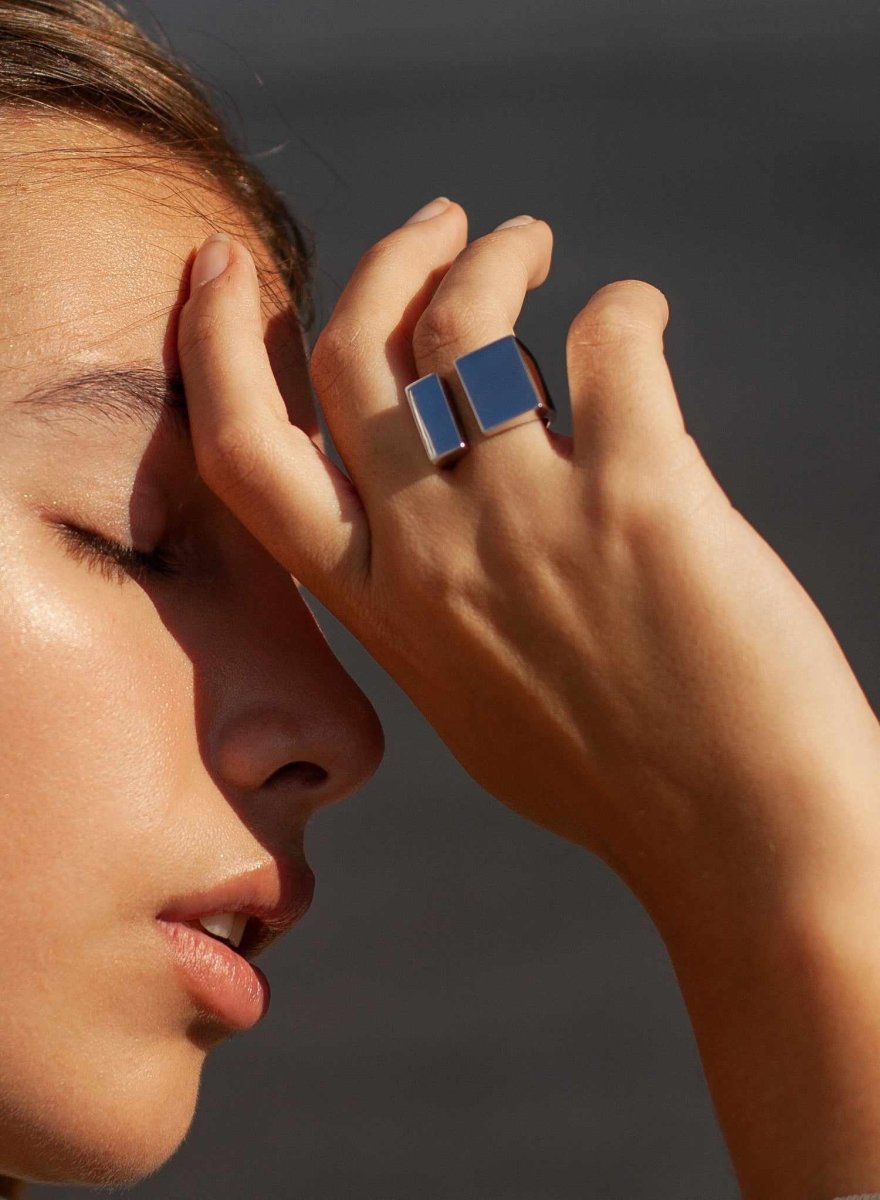 Bague - Chevalière ouverte en argent uni