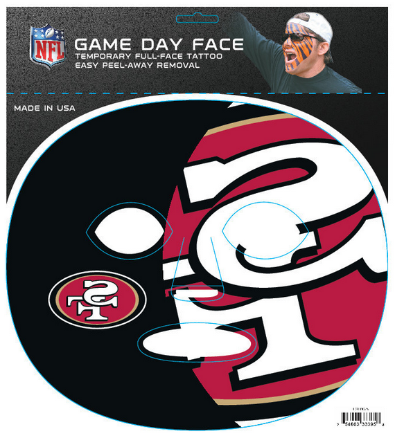 San Francisco 49ers 3395 - Full Face Tattoo – The GameFace Company