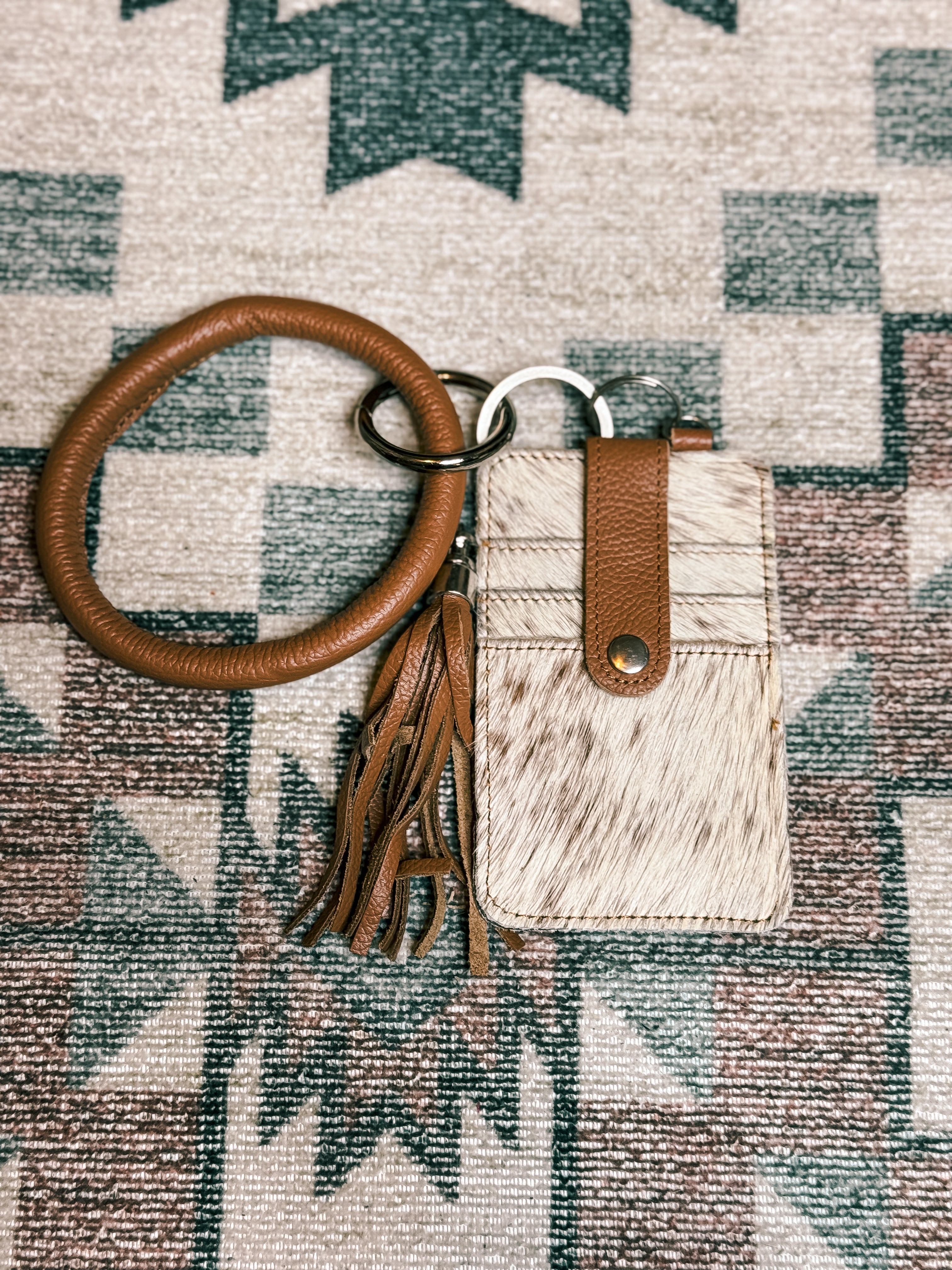 Cowhide Wristlet (Brown #2)
