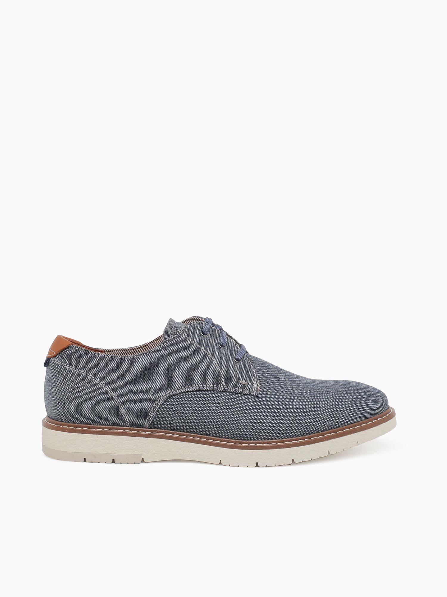 Vibe canvas Plain Toe Blue Cognac