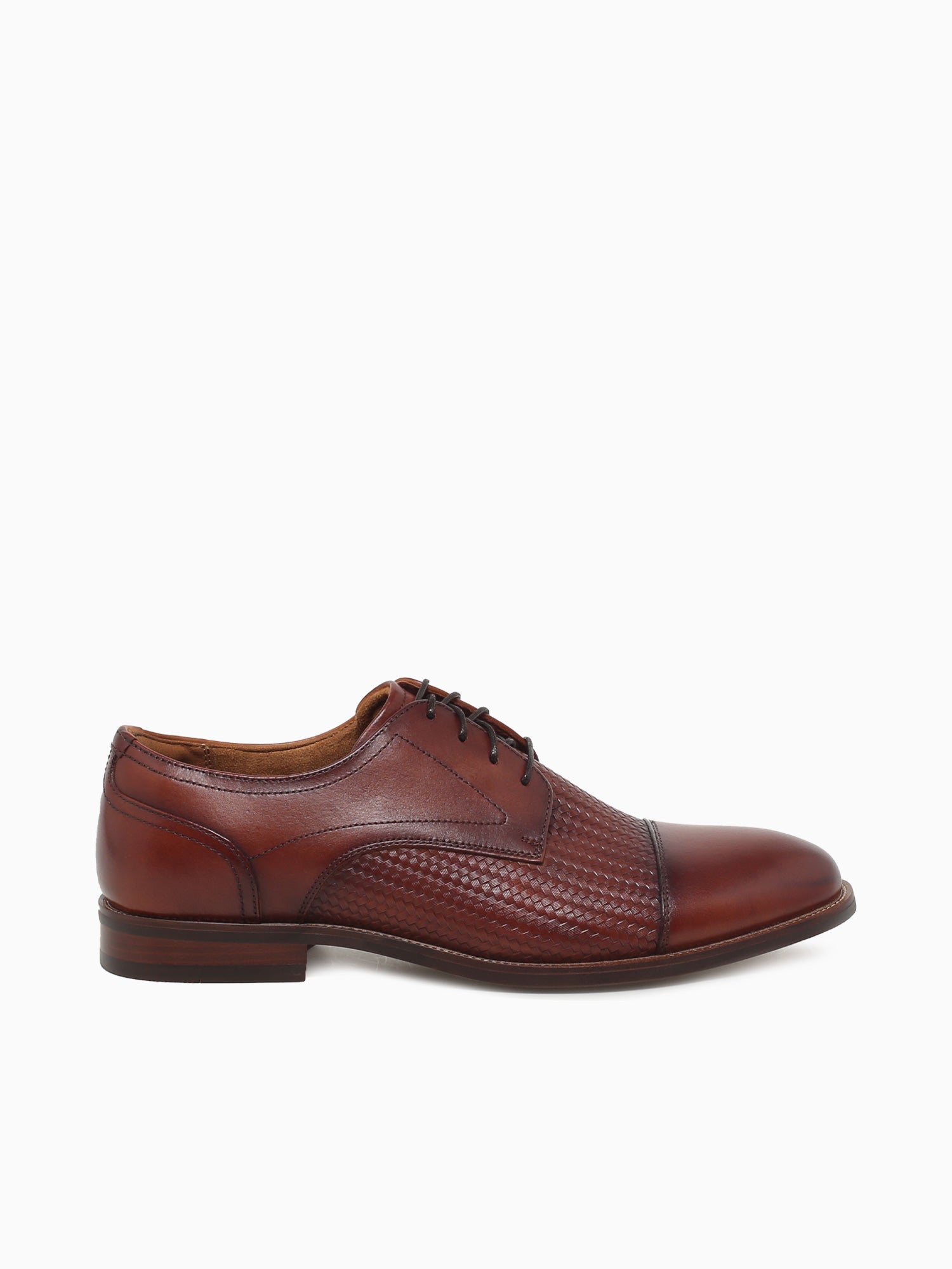 Rucci Weave Cap Toe Cognac Smooth