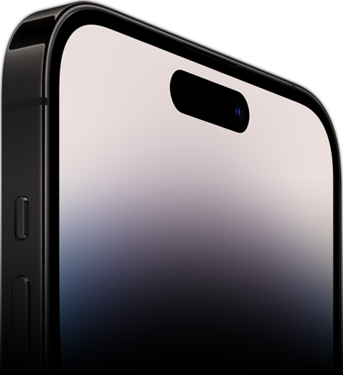 Side view of iPhone 14 Pro showcasing the Ceramic Shield front.