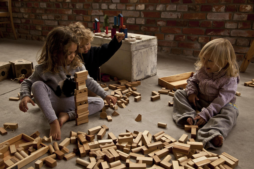 armoede Vooruitgang Integratie Houten blokken XL - Natural - 50 stuks - Wooden Story