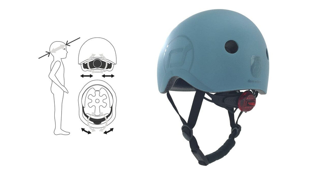 Helmet XS Steel | Scoot and Ride | Helmet for 1 to 4 years