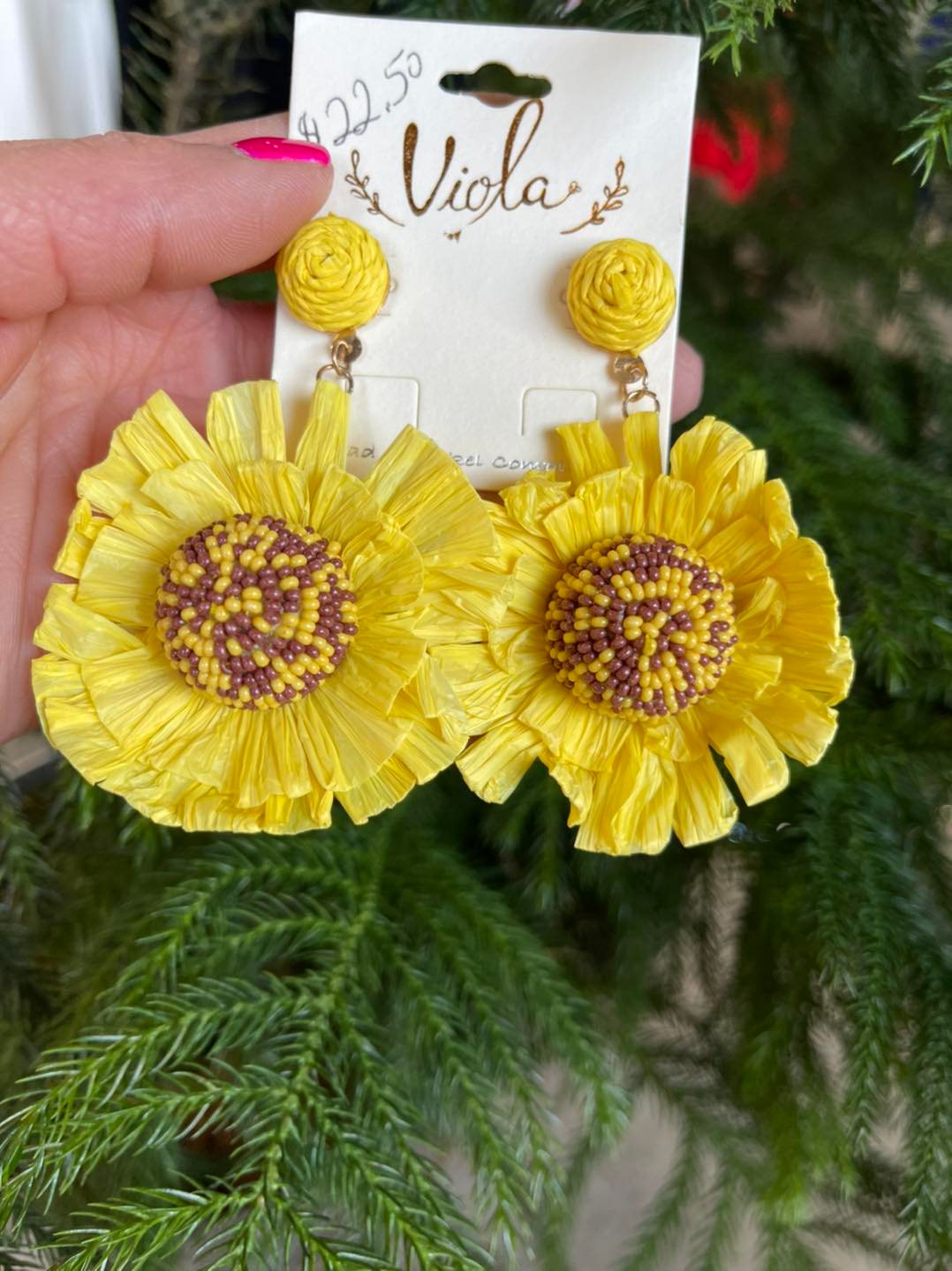 Viola Sunflower Earrings Shop Hannah Closet