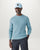 Cole Crewneck Jumper in Skyline Blue