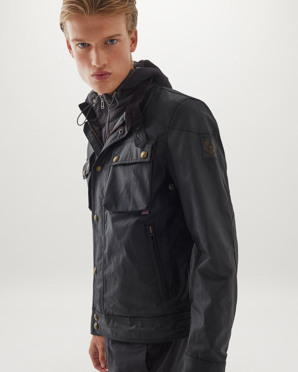 Chaqueta de Motociclista Belstaff Black Prince para Hombre Talla Mediana  Acolchada Bandera del Reino Unido