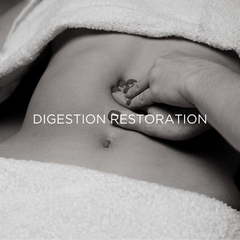 Digestion restoration massage on the tummy