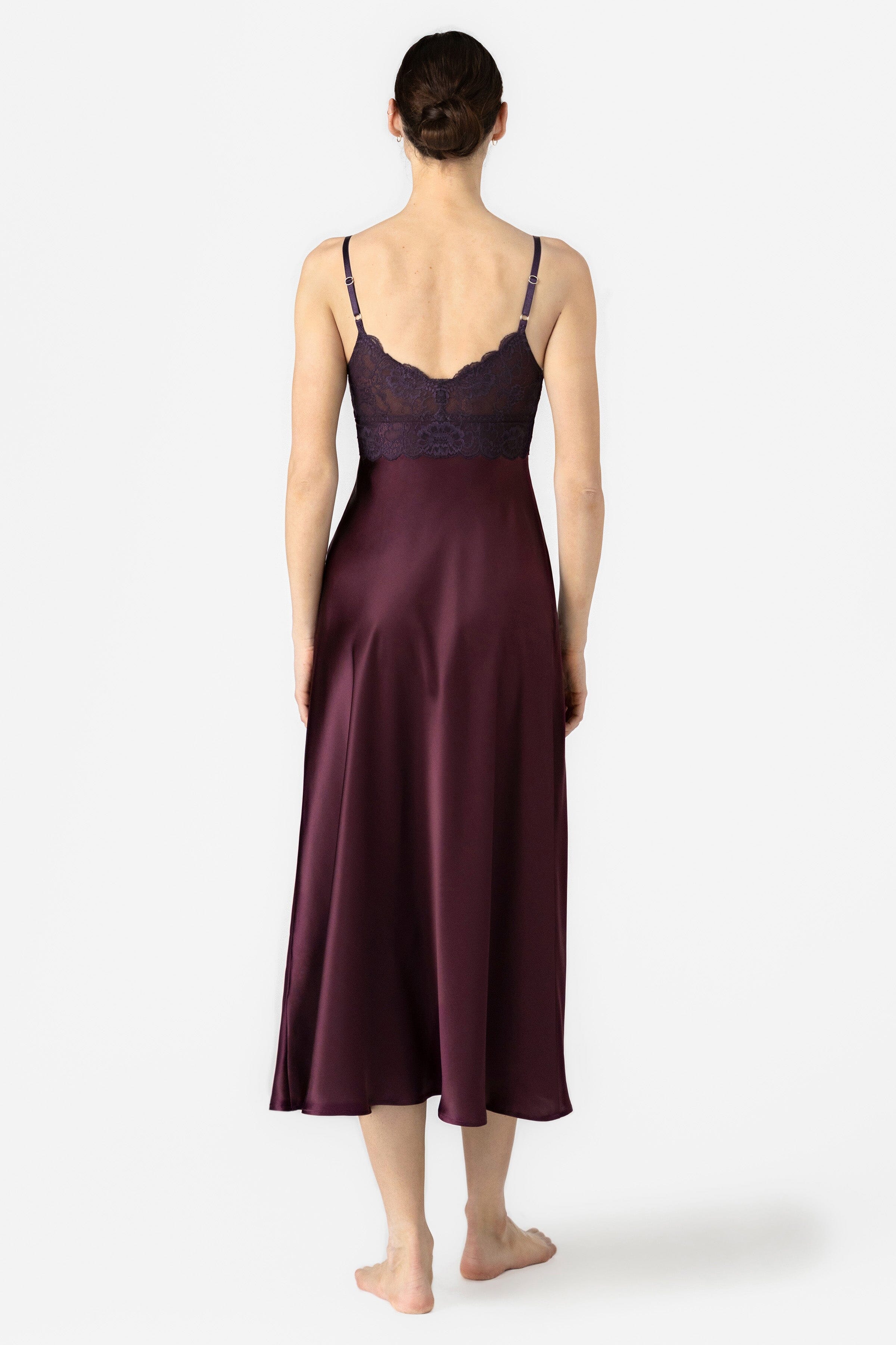 Arden Lush BS Cross-over Long Silk Gown