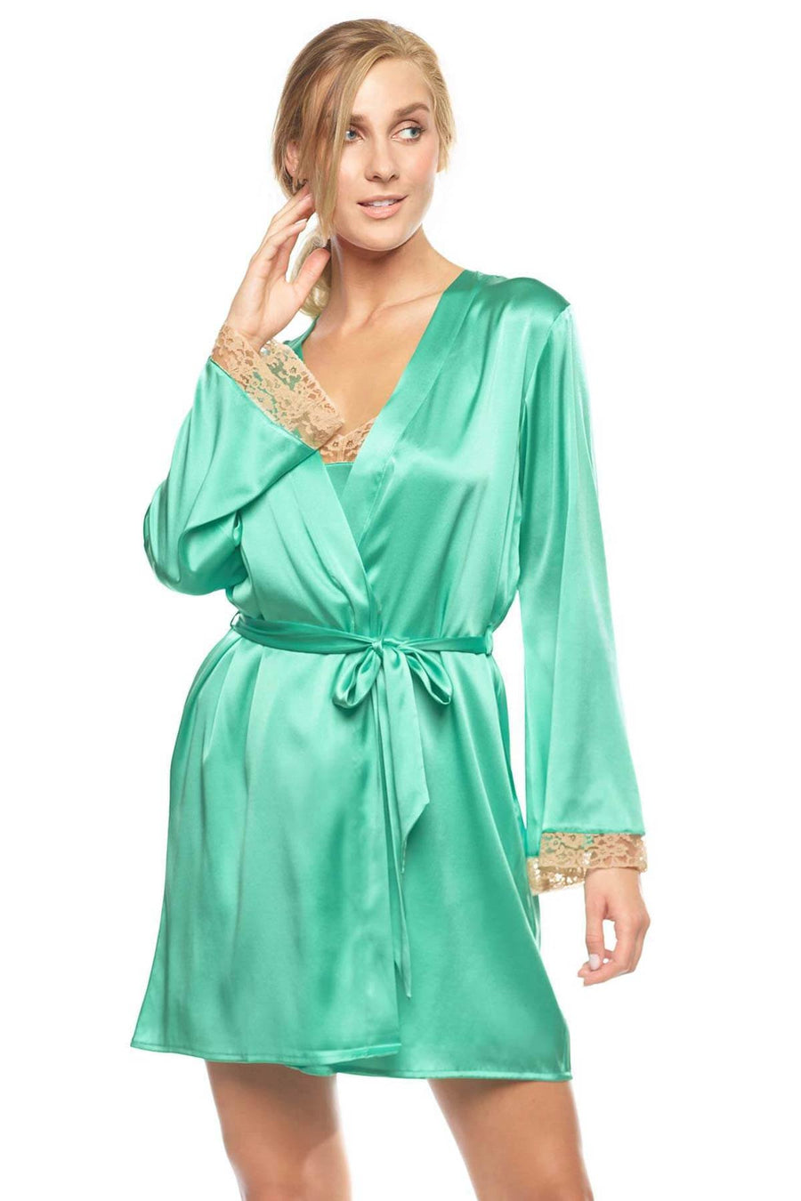 Madison - Green Silk Pajamas Collection | NK IMODE