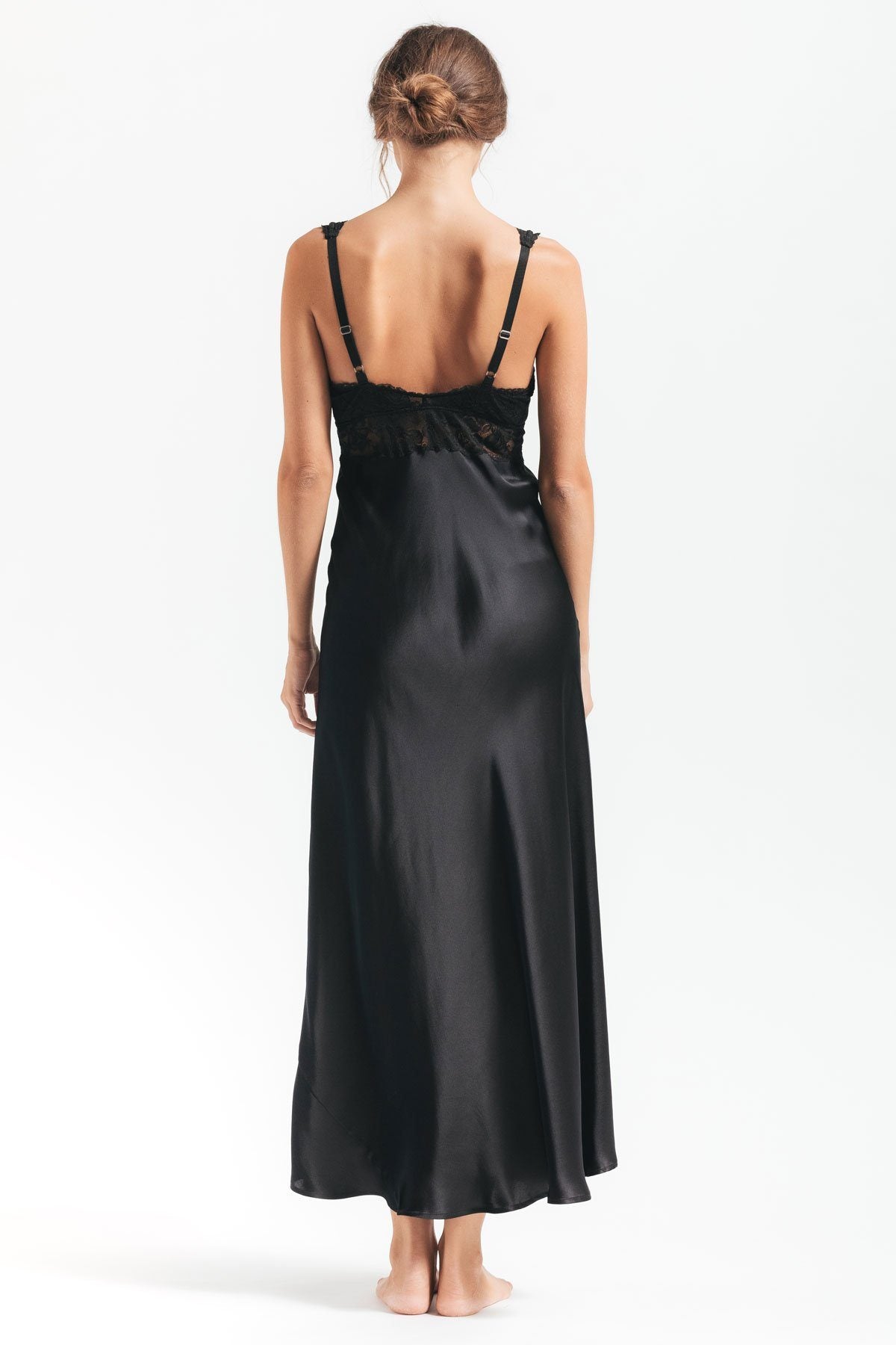 Morgan Iconic Bust-Support Long Silk Gown