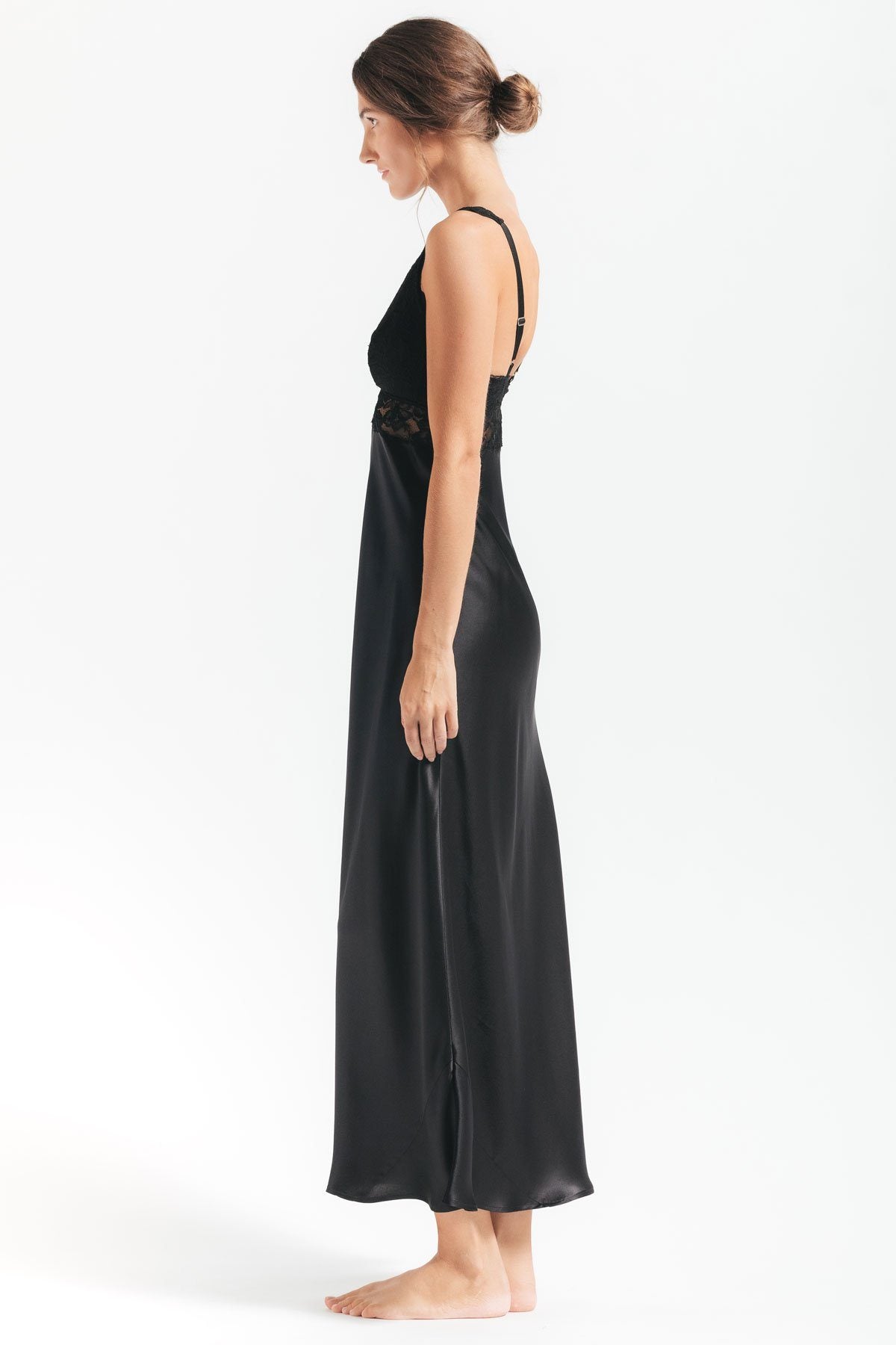 Morgan Iconic Bust-Support Long Silk Gown