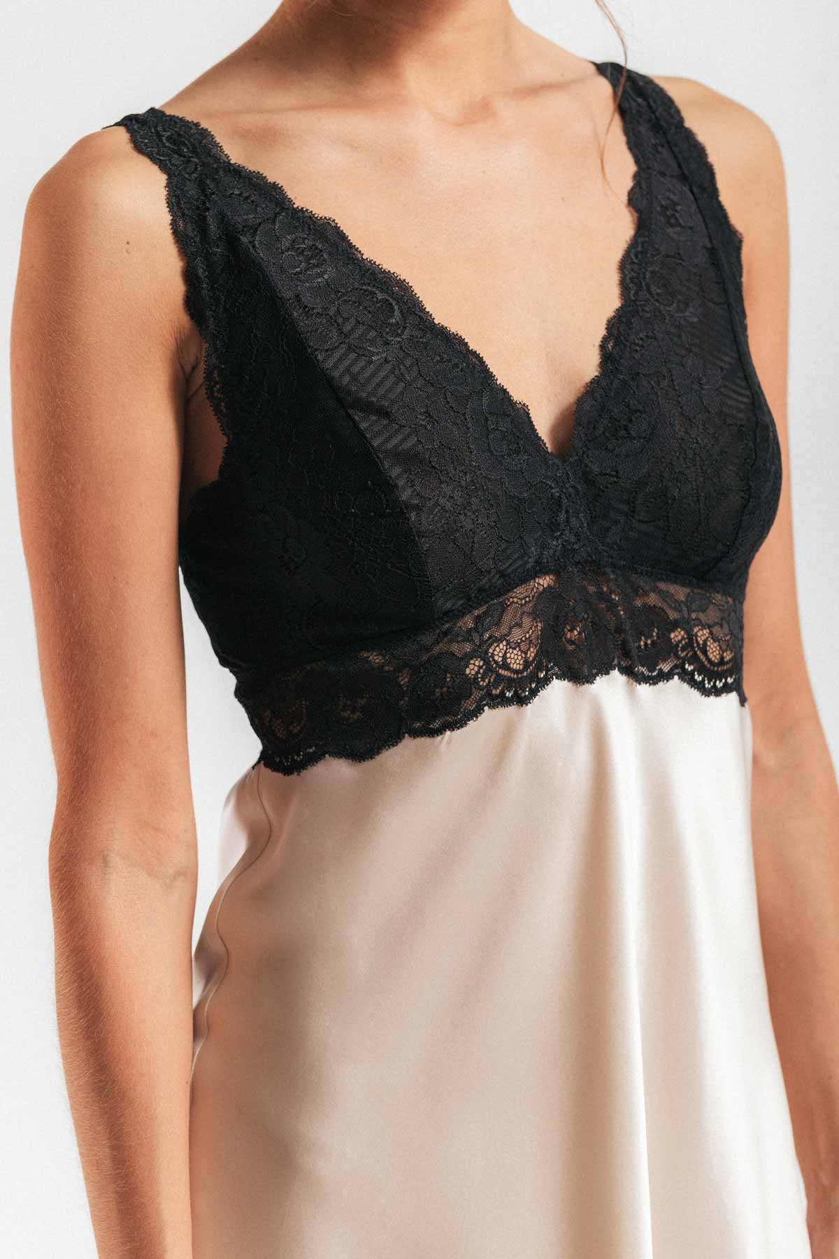 Morgan Iconic Bust-Support Long Silk Gown