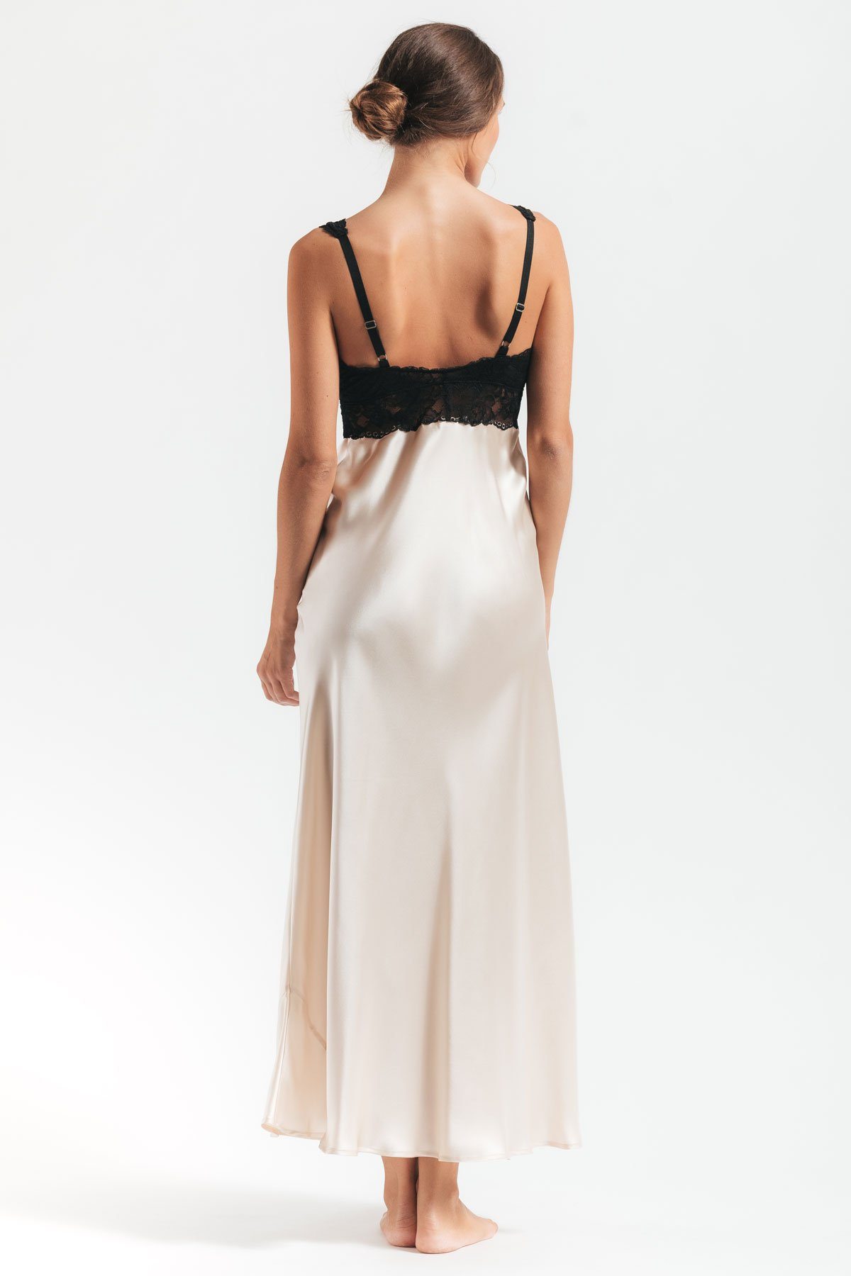 Morgan Iconic Bust-Support Long Silk Gown