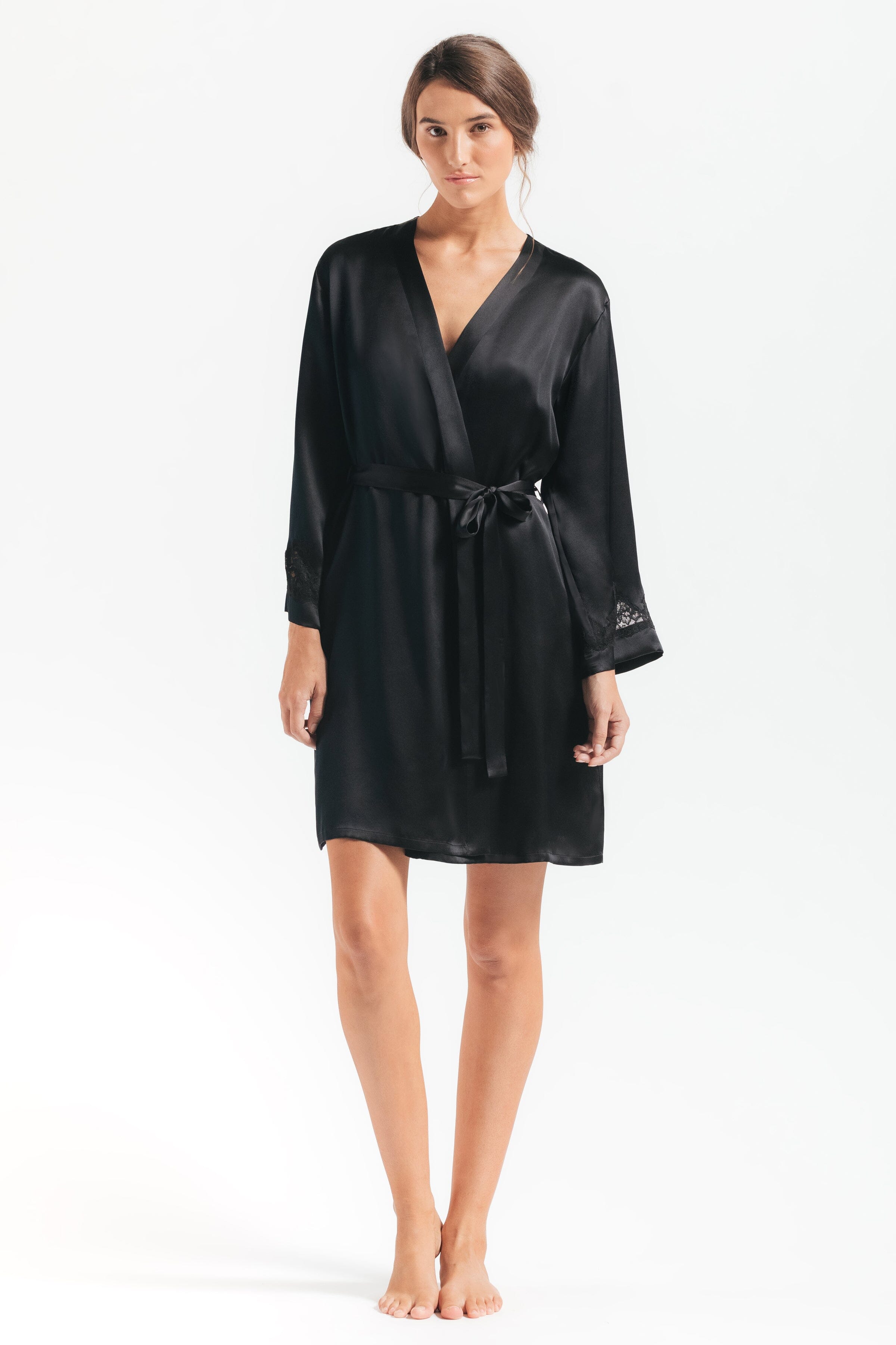 Morgan Iconic Short Silk Robe