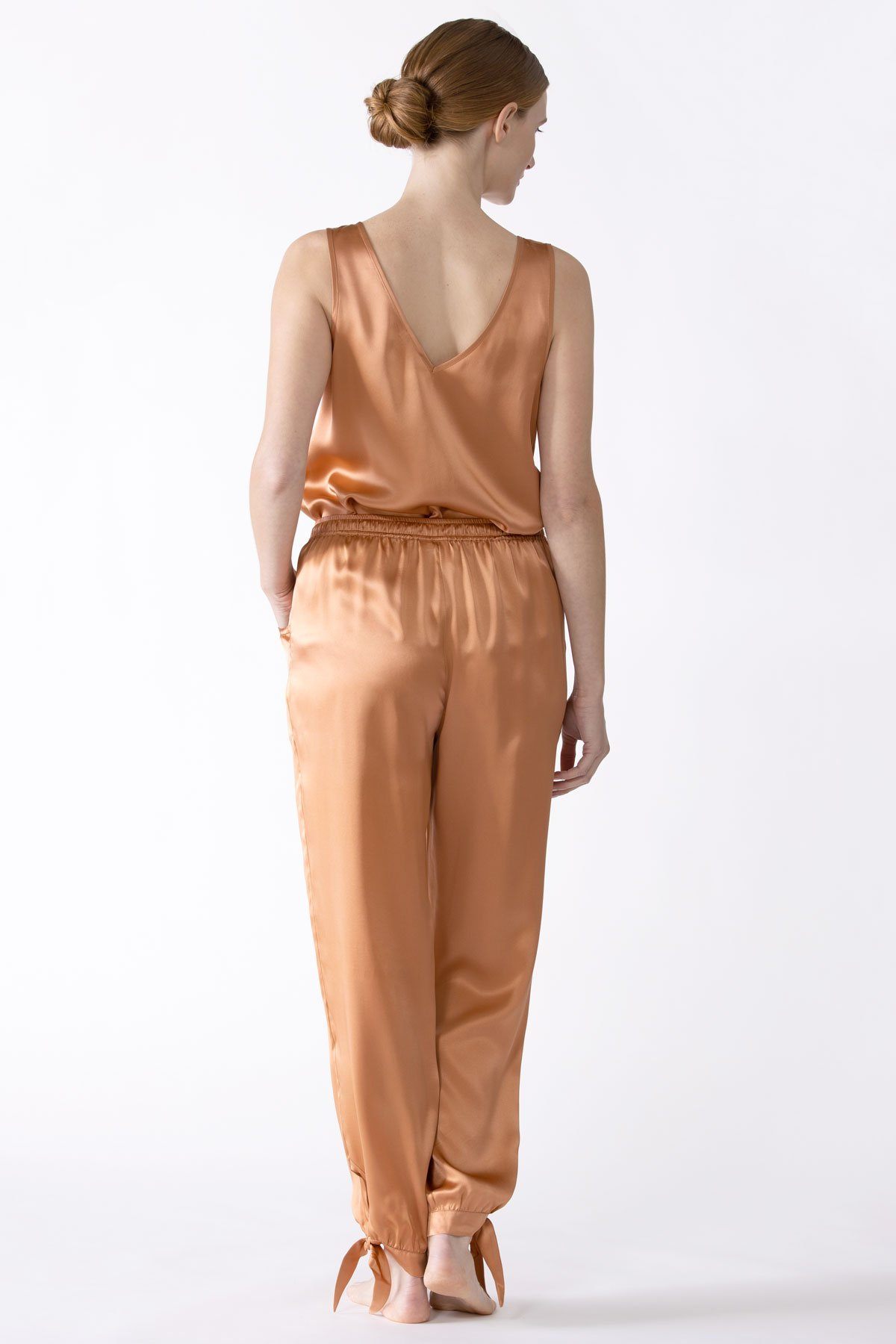 Sierra Ruched Neckline Silk Tank