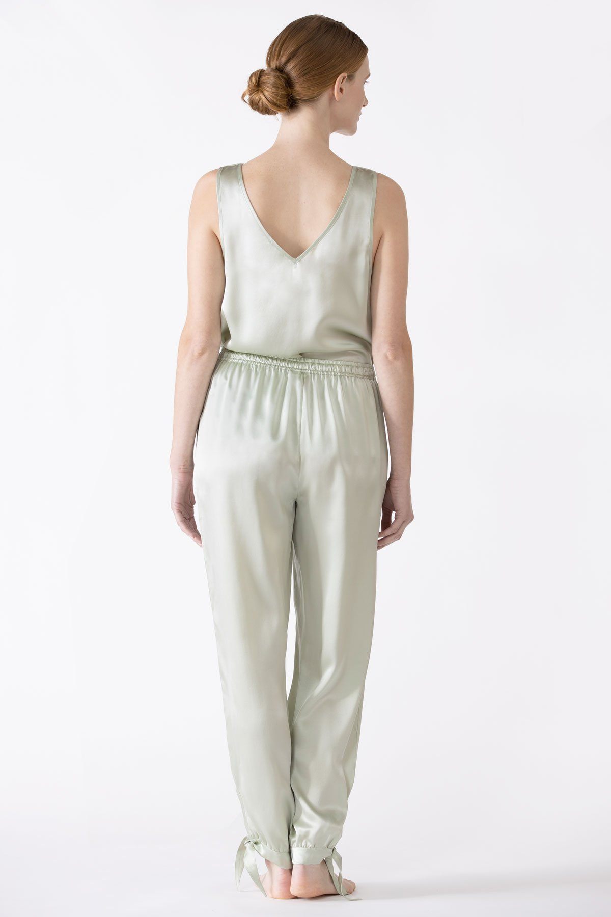 Sierra Ruched Neckline Silk Tank