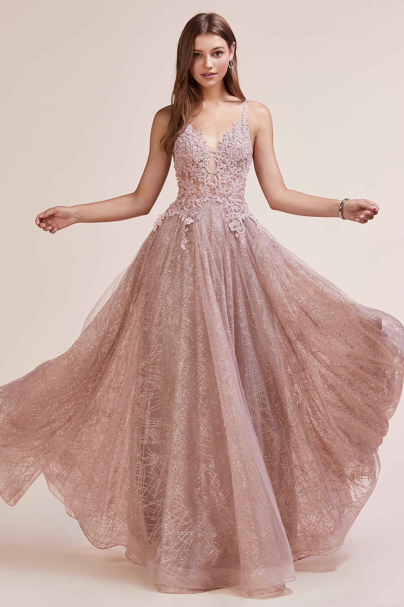 rose gold lace gown