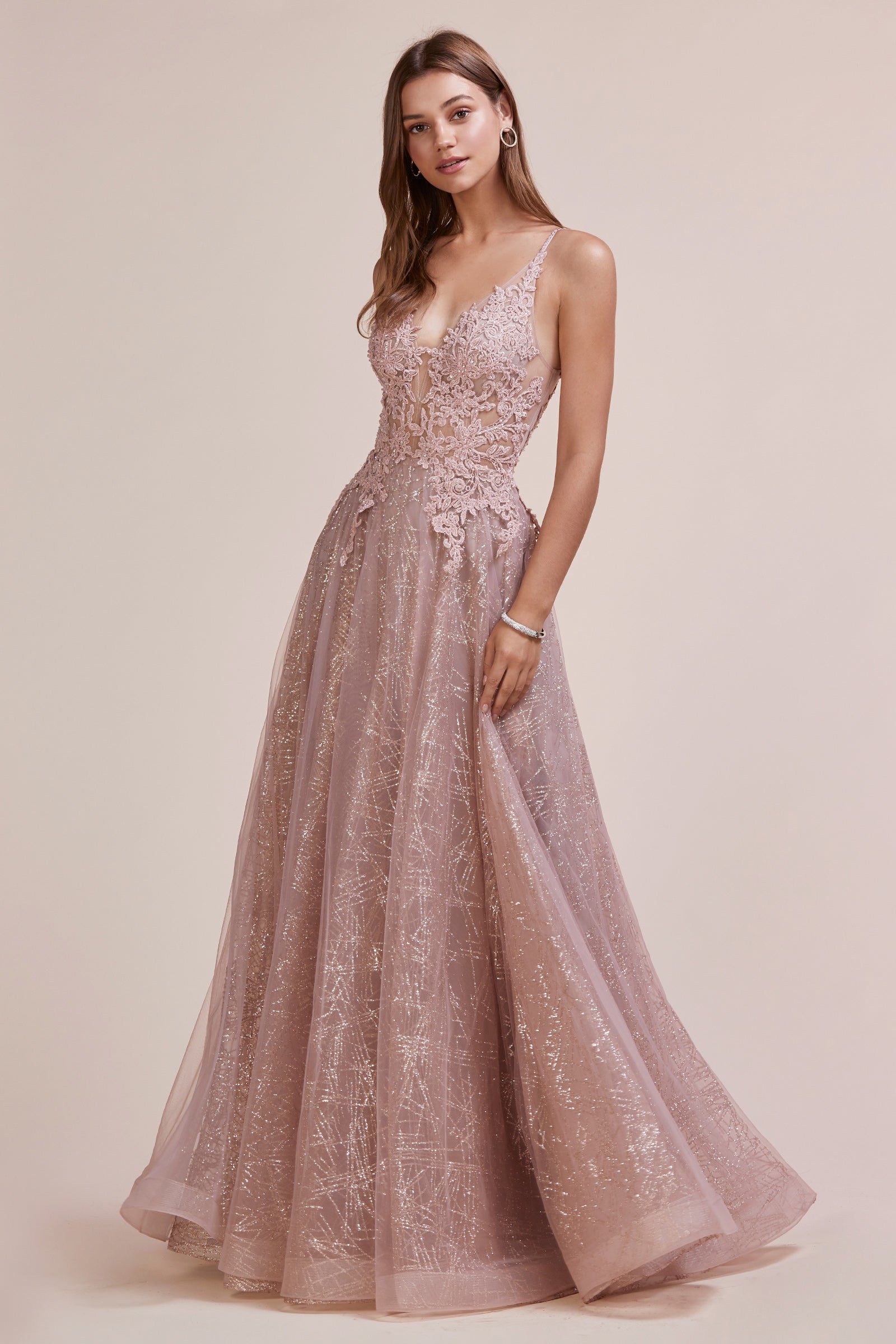 rose gold dress lace