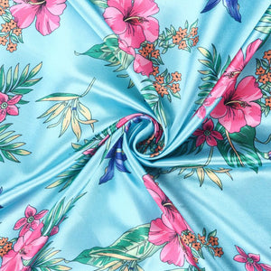 Silk Satin Fabric, Printed & Floral Satin