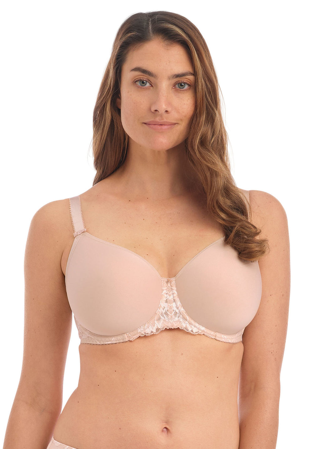 Molded Smoothing Bra by Elomi, Beige, Full Cup Bra