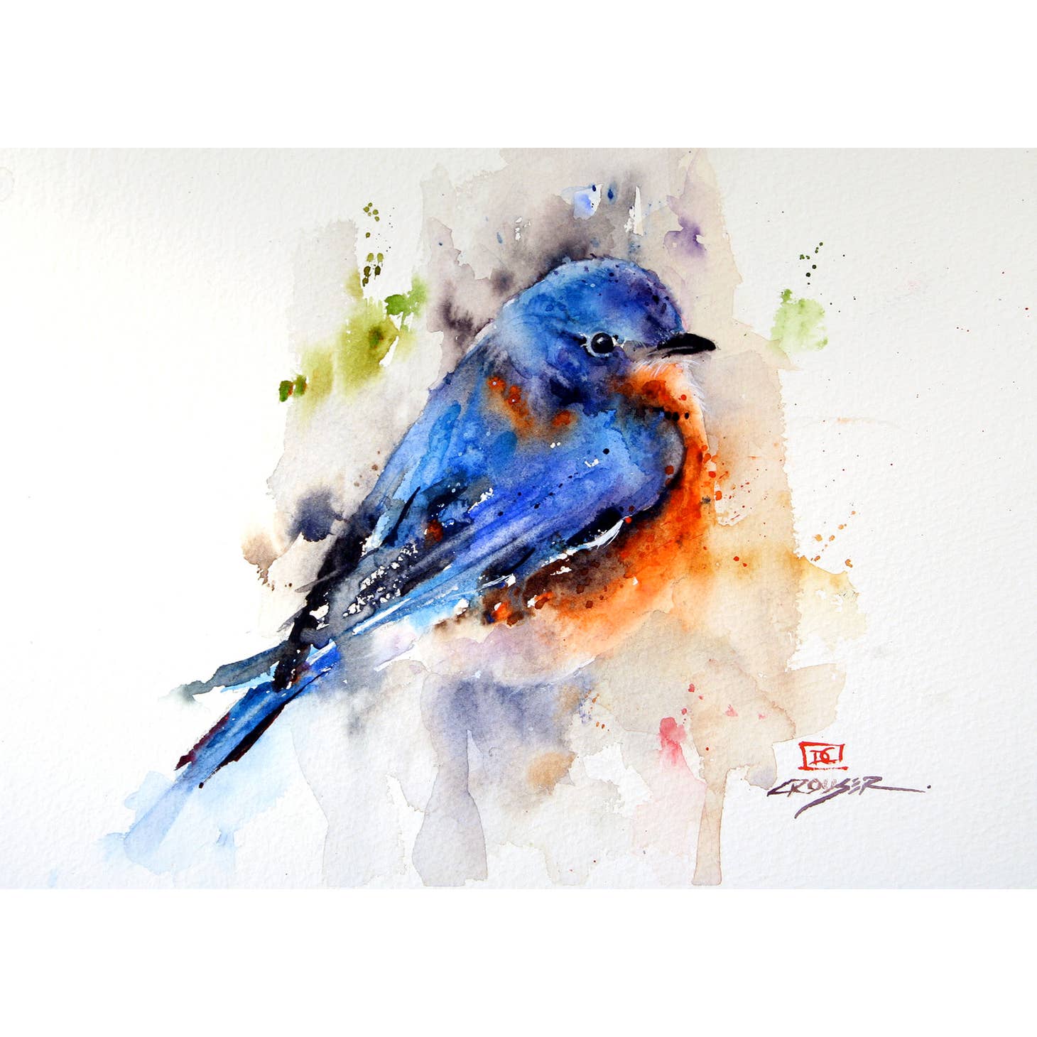 5 X 7" Greeting Card 'Springtime Bluebird'