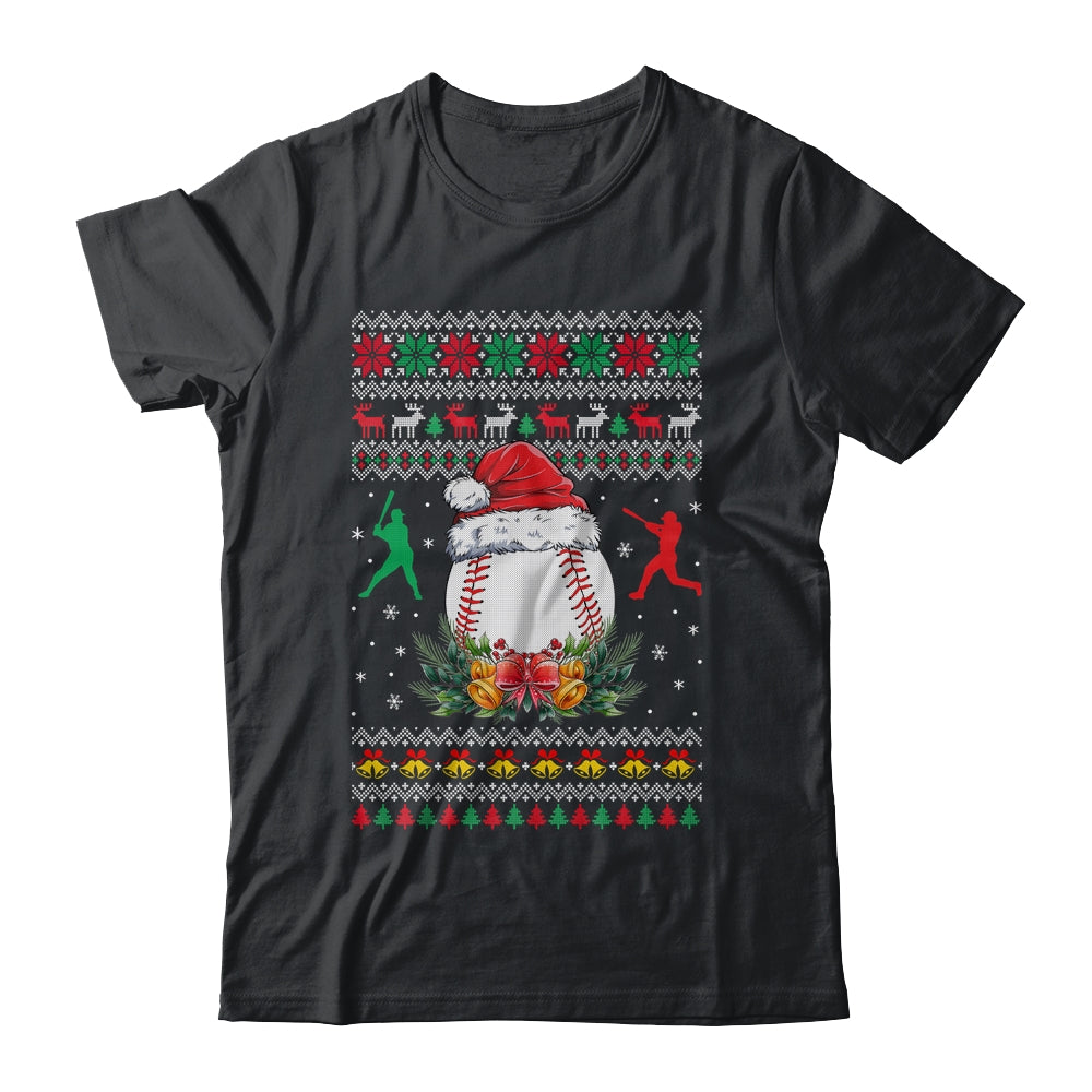 Baseball Christmas Ugly Funny Santa Sport Men Boy