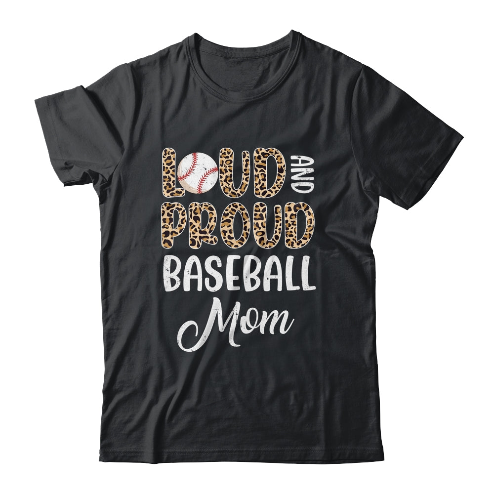 Leopard Loud Proud American Baseball Mom Family