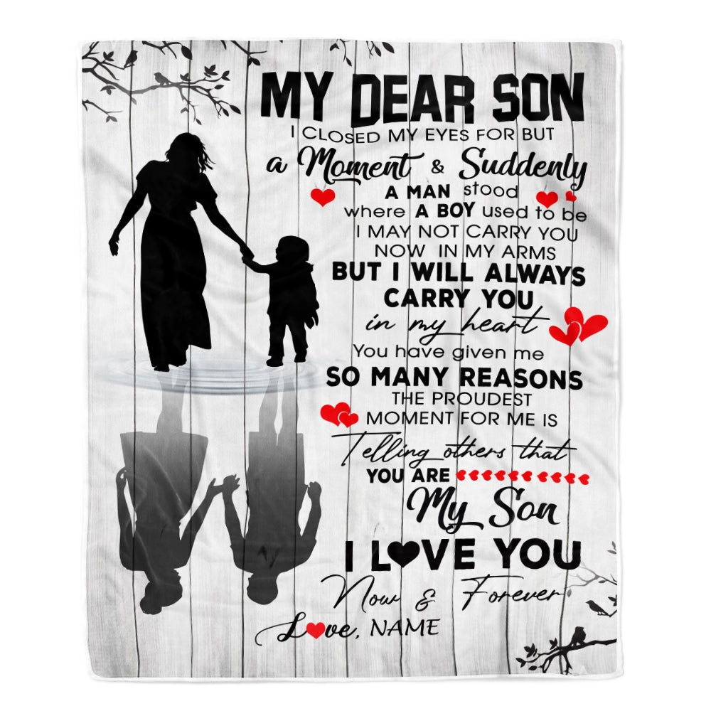 Personalized To My Mom Blanket From Daughter Son Thank You Grateful Love  Mom Birthday Mothers Day Thanksgiving Christmas Customized Gift Fleece