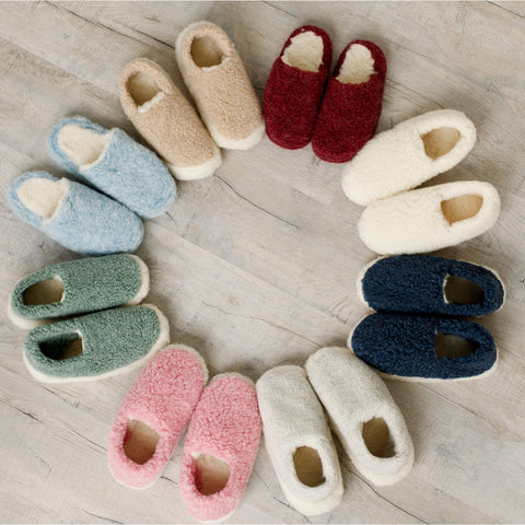 Variety of sheep's wool slippers