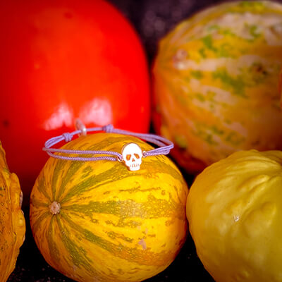 Pulsera calavera oro HOPS joyas con alma accesorio Halloween