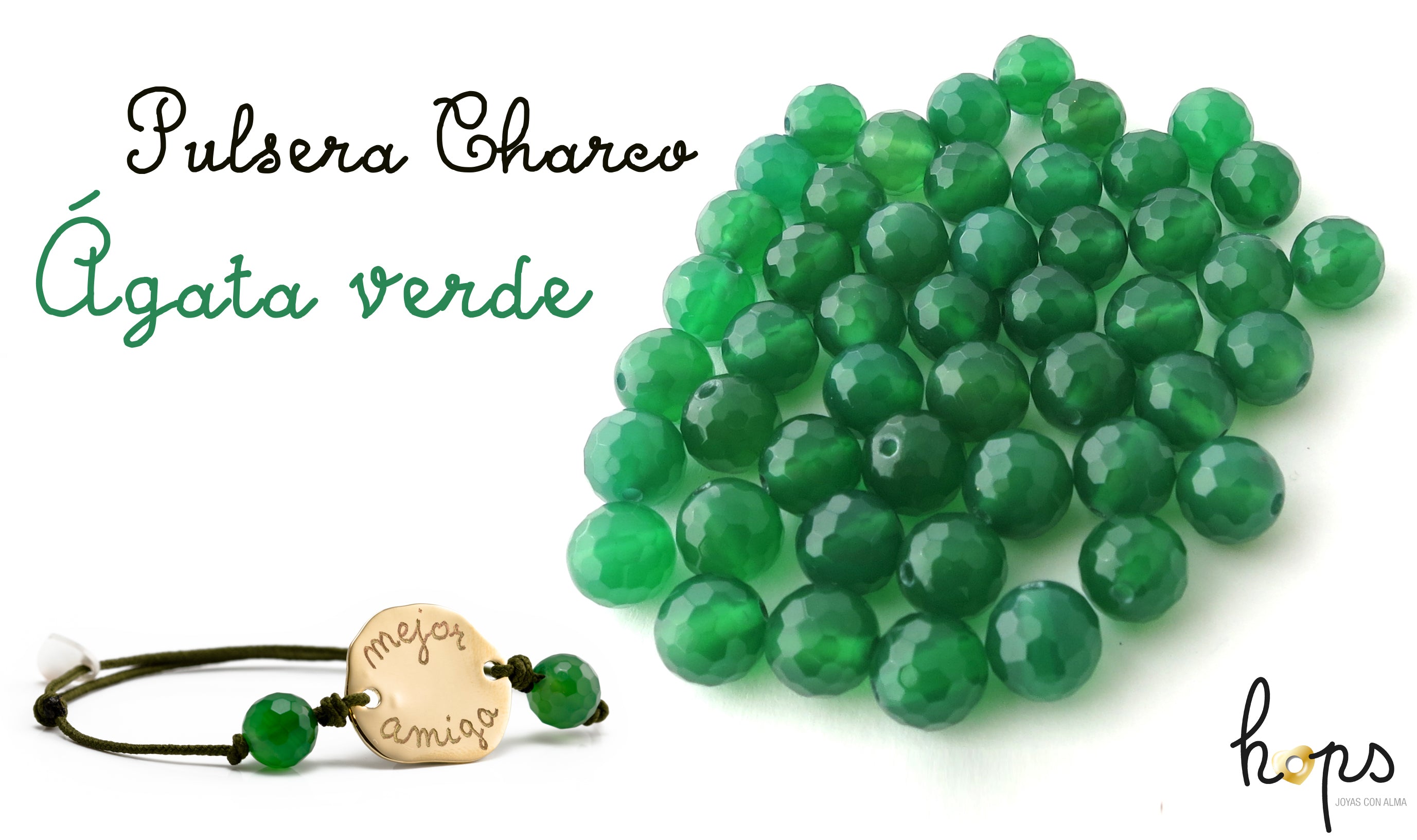 Pulsera Charco Ágata Verde