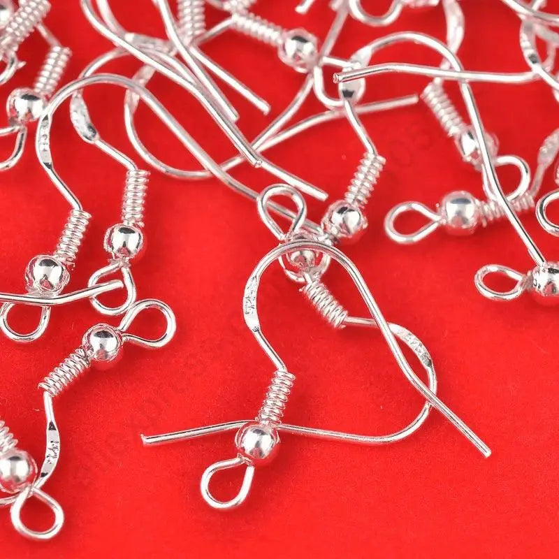  100 PCS/50 Pairs Earring Hooks, 925 Silver/Gold-Plated