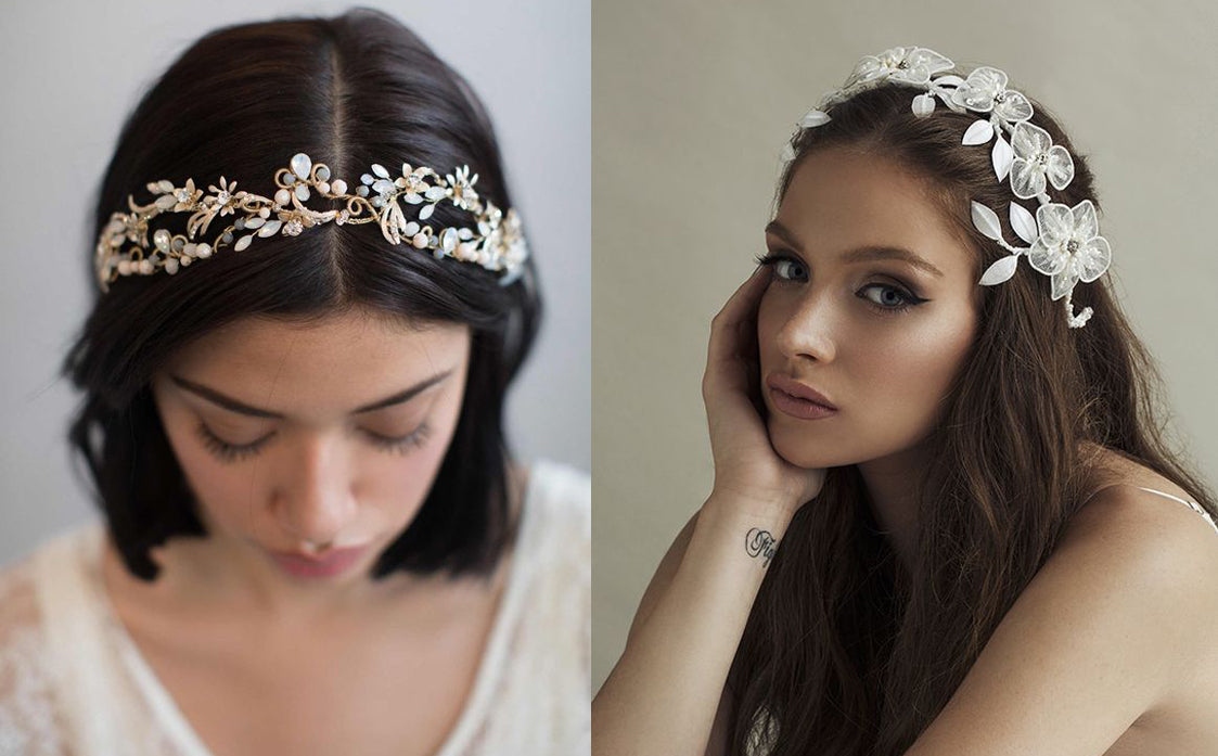 headband with flowers for wedding