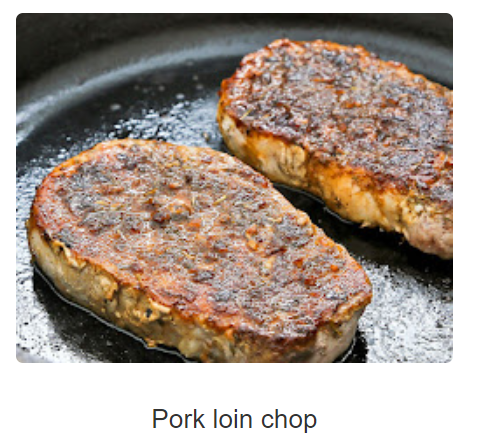 Pork loin chop rua meats