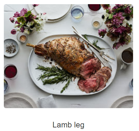 Lamb legs rua meats
