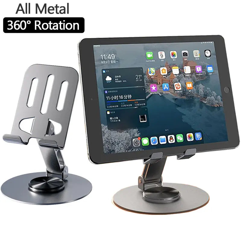 Eaiser All Metal Aluminum 360 Rotation Tablet Holder For iPad Holder Tablet Stand Mount Adjustable Flexible Mobile Phone Stand