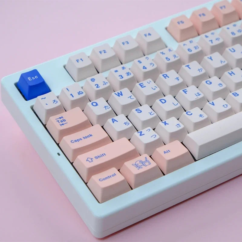 Eaiser 1 Set   129 Keys Poco Keycaps Double Shot PBT Cherry Profile Keycap for MX SWitch Mechanical Gaming Keyboard Custom ISO