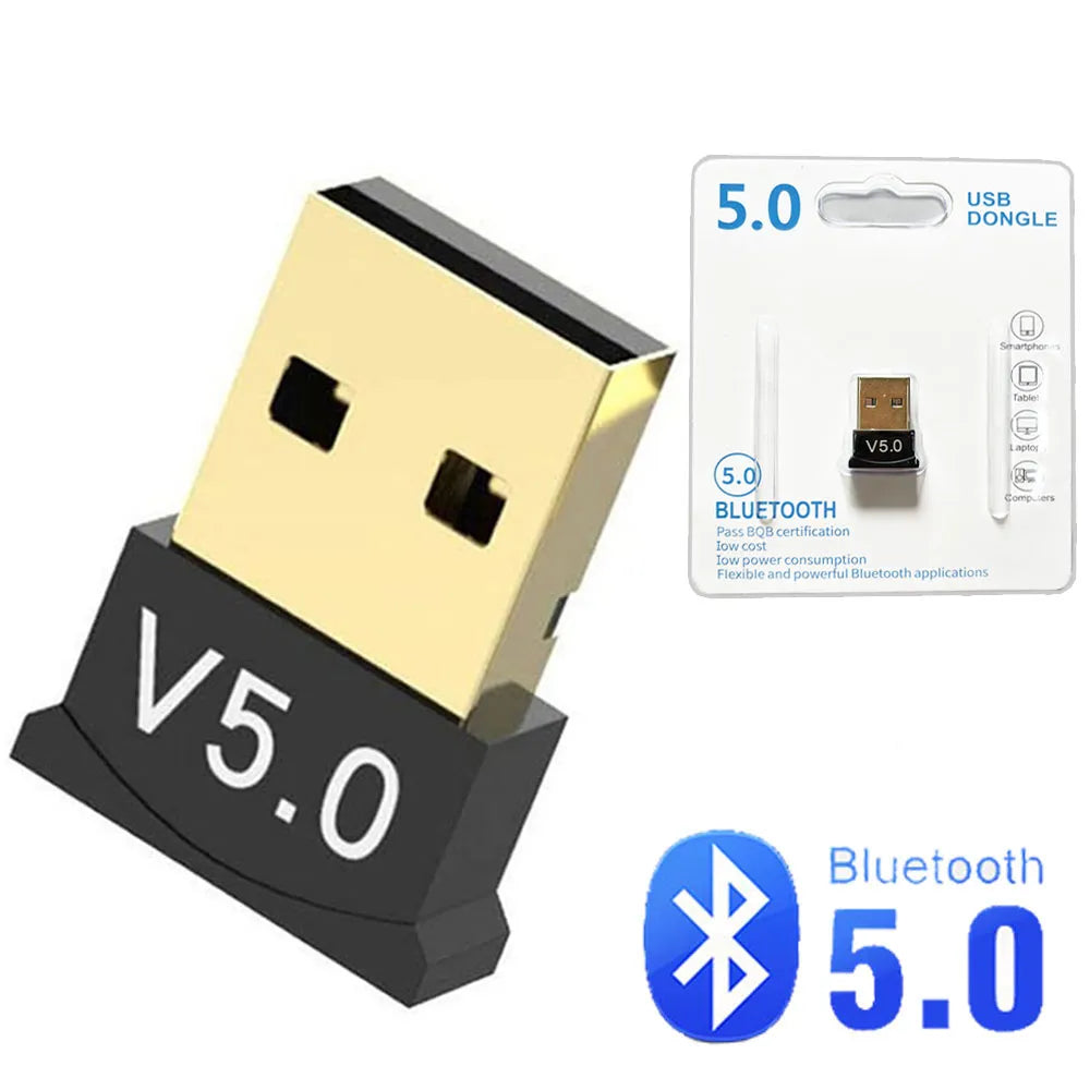 Eaiser USB Bluetooth 5.0 Adapter Transmitter Bluetooth Receiver Audio Bluetooth Dongle Wireless USB Adapter for Computer PC Laptop