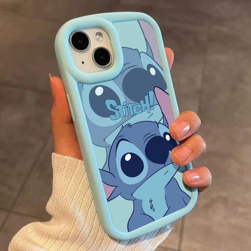 Eaiser-Stitch Love Big Eye Cute Phone Case For iPhone 15 14 13 12 11 Pro Max 7 8 Plus XR XS Max Lovely Anti Fall Kawaii Cover Cartoon